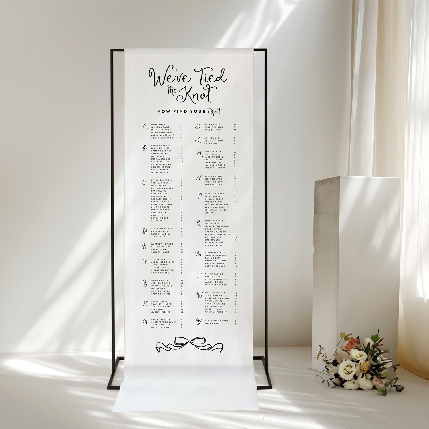 Jardin Linen Seating Chart