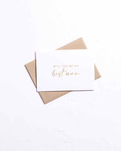 Will You Be My Best Man Proposal Card