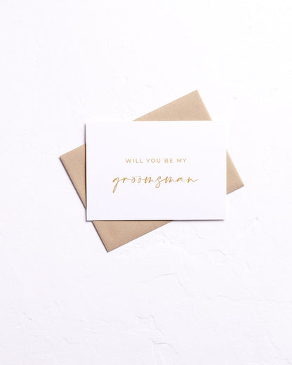 Will You Be My Groomsman Proposal Card