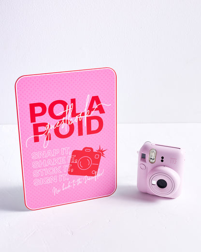 Polka Polaroid Guestbook Sign