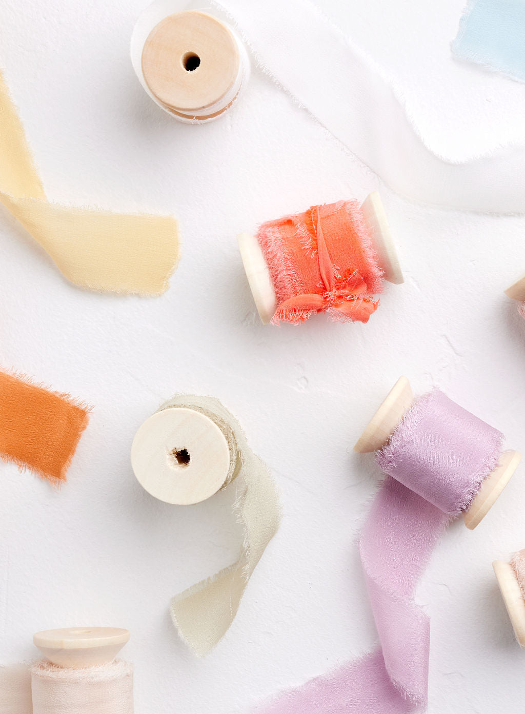 Nude Beige Silk Crepe Ribbon