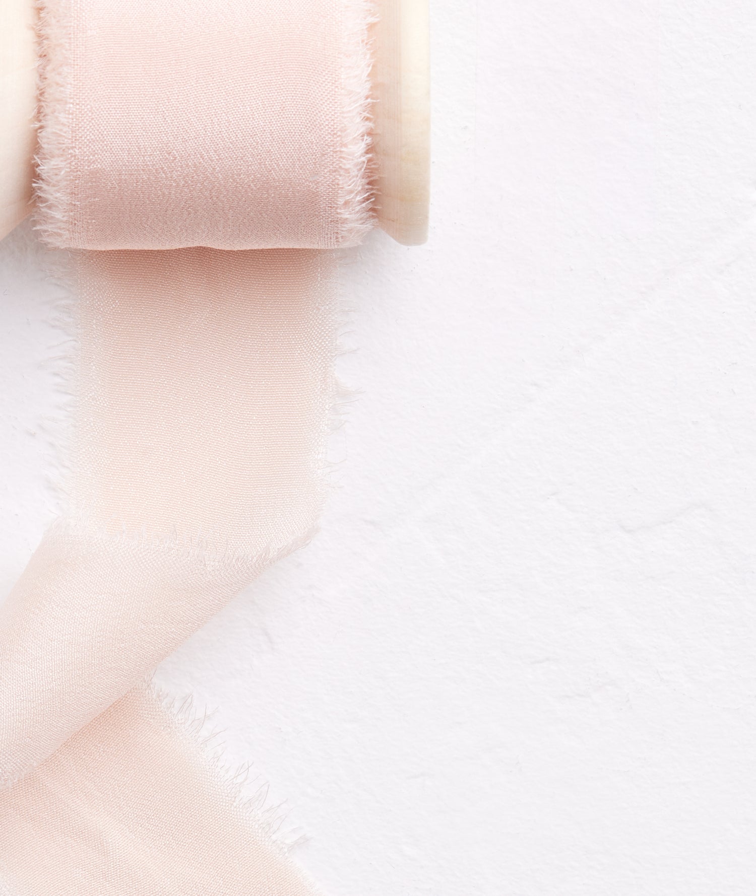 Pale Pink Silk Crepe Ribbon