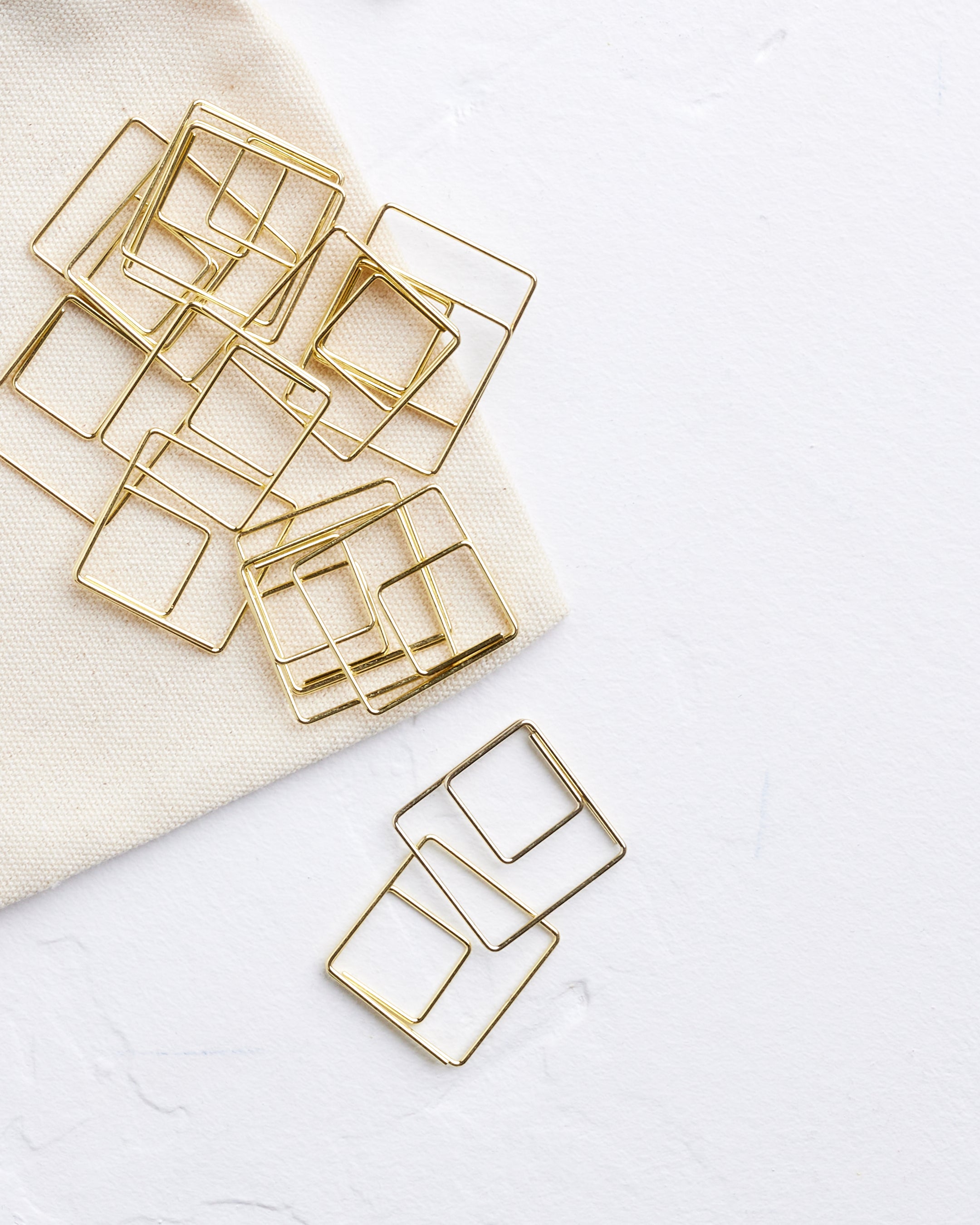 Gold Square Paper Clips