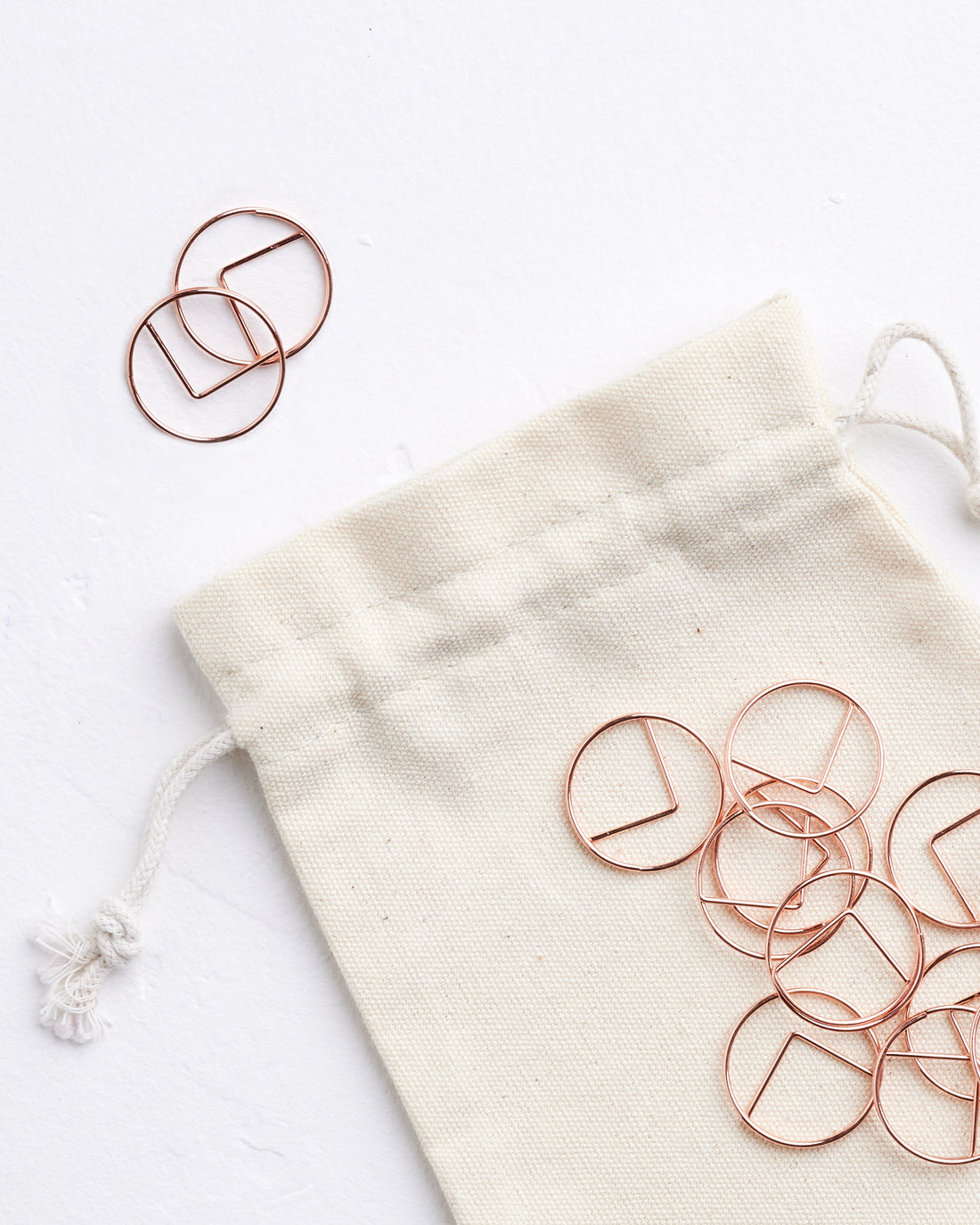 Rose Gold Circle Paper Clips
