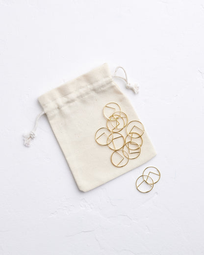 Gold Circle Paper Clips